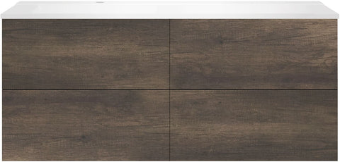 ONDERBOUW COFFEE 4 LADES 140 KASTANJE DECOR TRUFFEL+WASTAFEL LINKS WIT