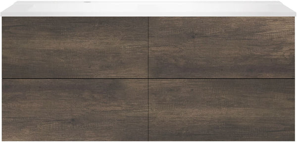 ONDERBOUW COFFEE 4 LADES 140 KASTANJE DECOR TRUFFEL+WASTAFEL LINKS WIT