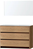 Meubel Molto staand massif duo eik 140 Solid spiegel