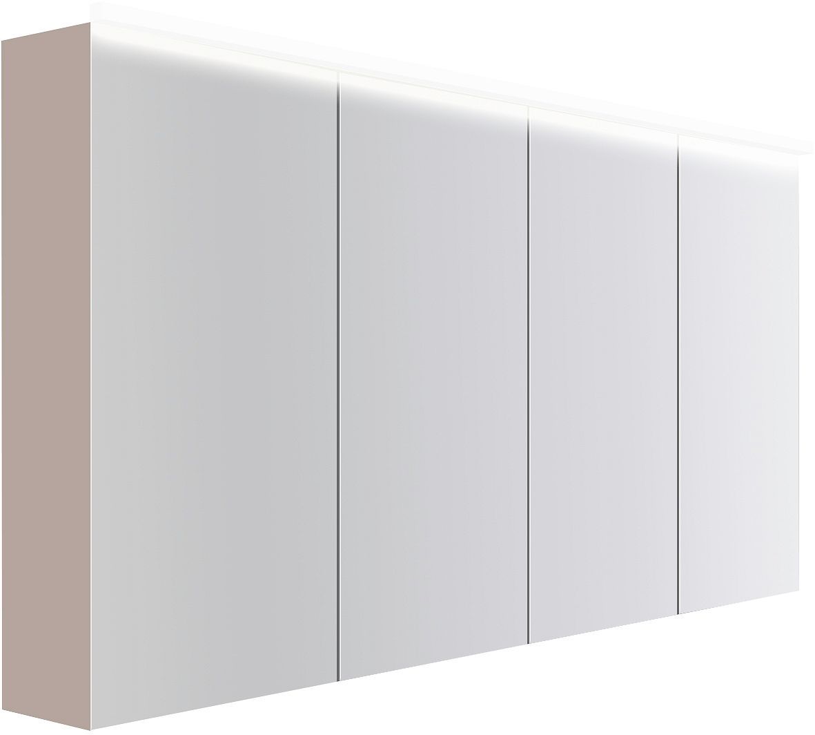 Spiegelkast COFFEE 4 deuren 1600MM 4250K basaltgrijs mat