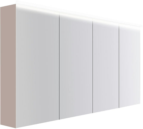 Spiegelkast COFFEE 4 deuren 1600MM 4250K basaltgrijs mat, badkamermeubelen — SKU DESCO-193106