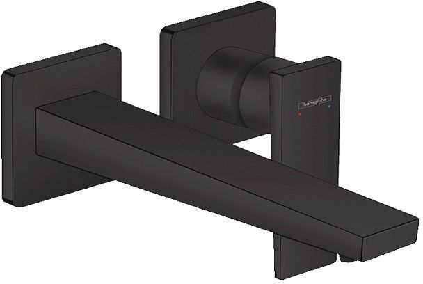 AFWERSET 1GREEP MENGKRAAN MUUR LAVABO METROPOL HG 225MM MAT ZWART