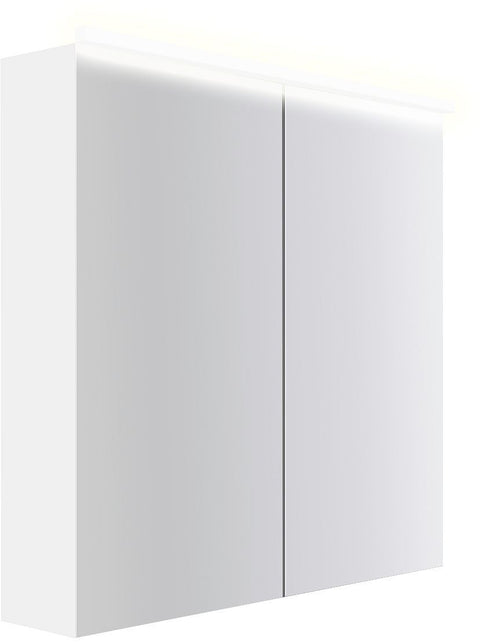 Spiegelkast COFFEE 2 deuren 800MM 4250K mat wit, badkamermeubelen — SKU DESCO-193045