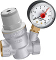 Caleffi Box 5*DRUKVERMINDERAAR+MANOMETER chroom 16 bar 3/4