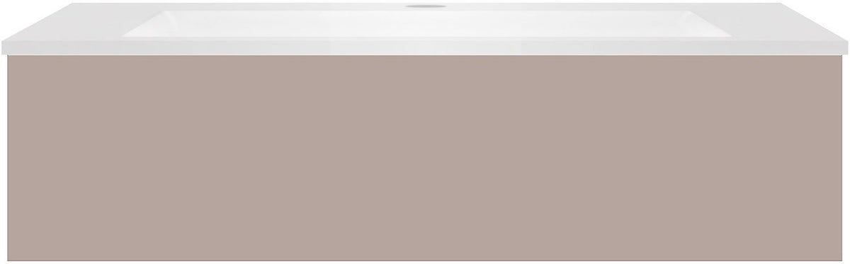 Onderbouw COFFEE 1 lade 120 mat basaltgrijs+wastafel kunstmarmer mat wit