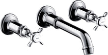 SET DE FINITION MELANGEUR LAVABO 3 TROUS MURAL MONTREUX HANSGROHE 225MM NICKEL BROSSE