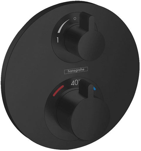 AFWERKSET THERMOSTAAT+OMSTEL ECOSTAT S HG MAT ZWART