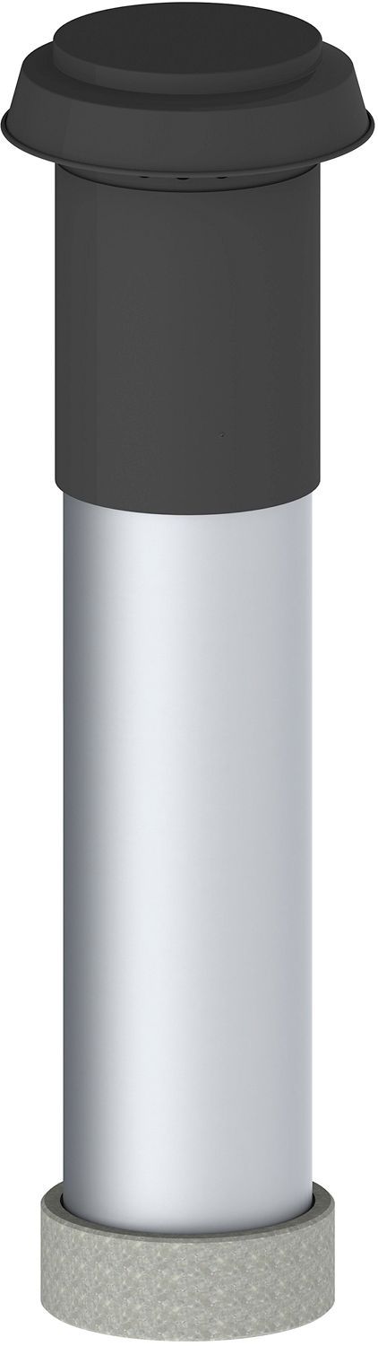 Dakdoorvoer+mof d-ventilatie 160-190MM 1M alu/zw EPS