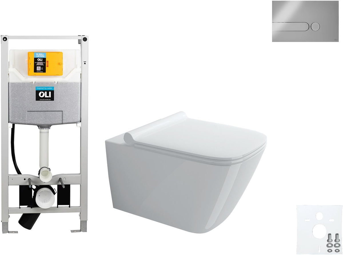 WALLFIX OLI HANGWC CATALANO GREEN QUICK-RELEASE SOFT-CLOSE ANTI-BACTERIEEL IPLATE MAT CHROOM