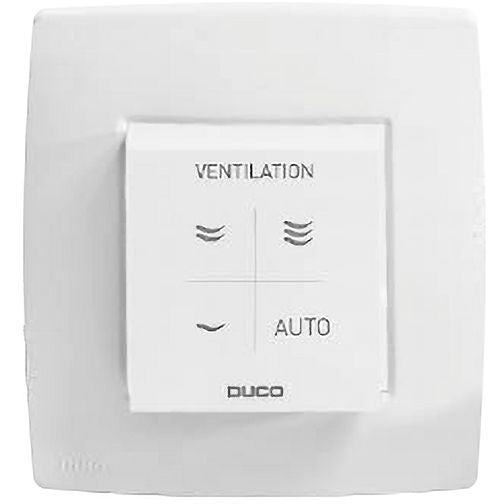 Bedieningsschakelaar rf/wired Duco wit/wit, ventilatie — SKU DESCO-180690