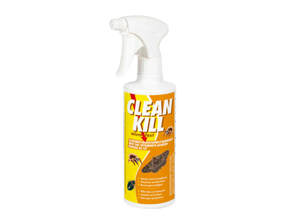 Clean Kill spray insecticide mites vêtements/acarien/punaise lit 500ml