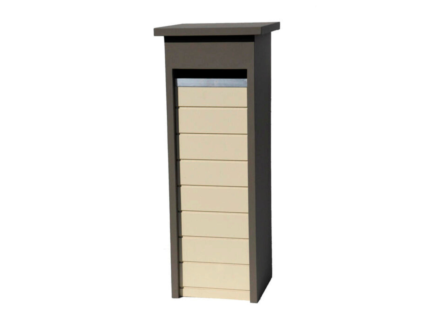 De Witte EX320 brievenbus blauwe hardsteen taupe/beige
