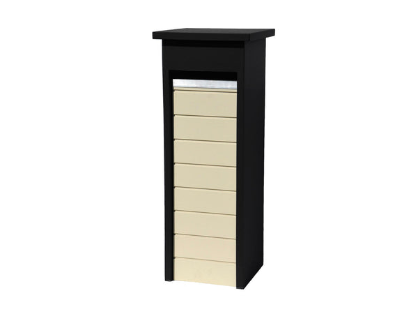 De Witte EX124 brievenbus blauwe hardsteen zwart/beige