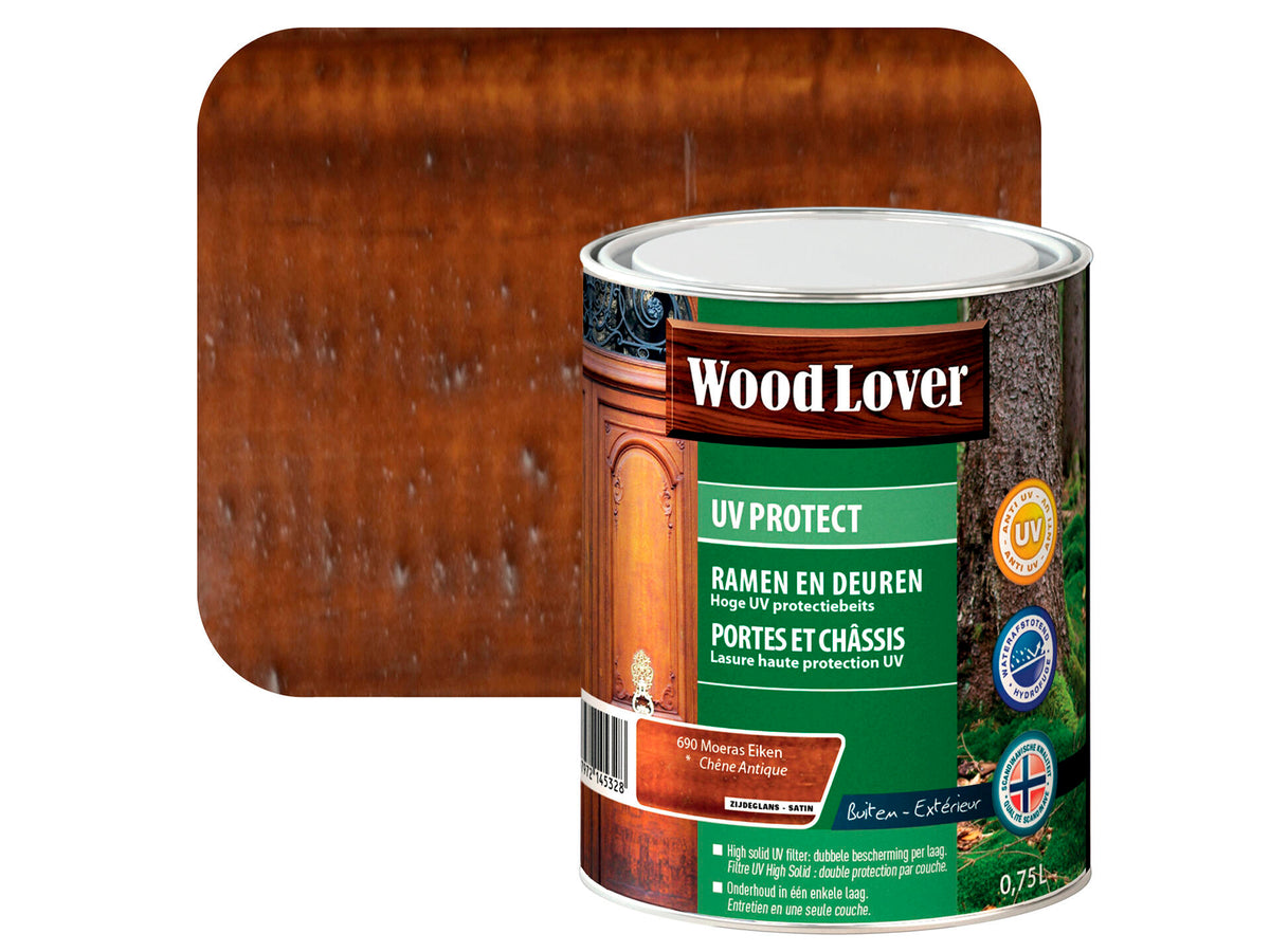 Wood Lover beits UV ramen & deuren 0,75l moeras eiken #690