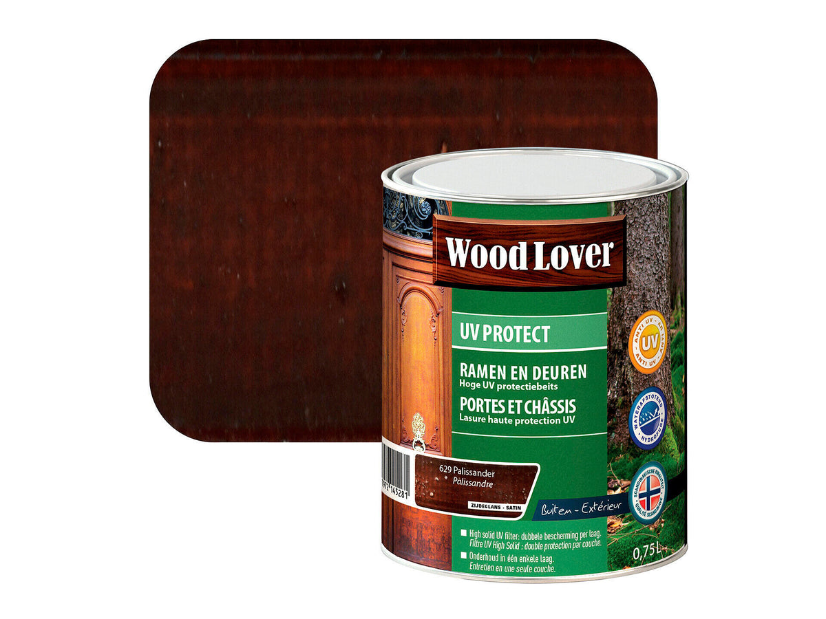 Wood Lover beits UV ramen & deuren 0,75l palissander #629
