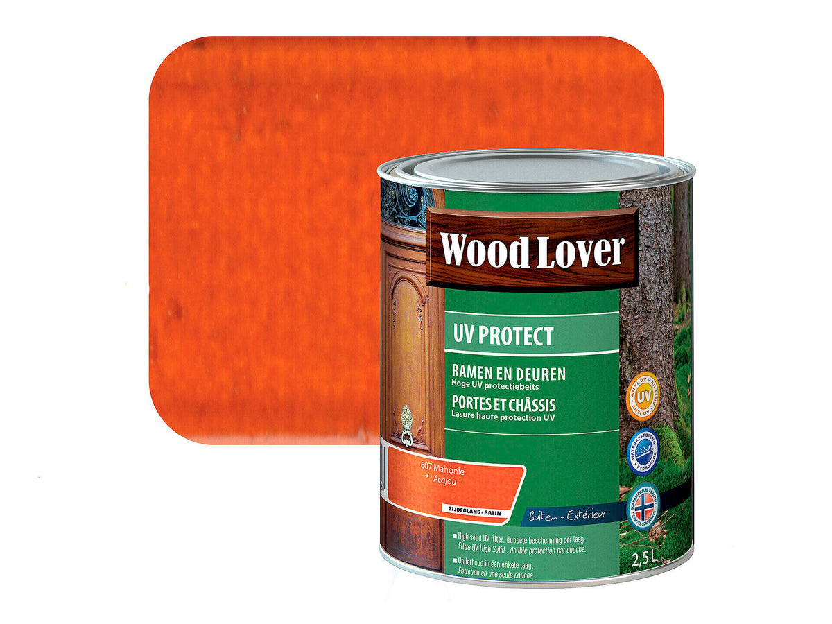 Wood Lover beits UV ramen & deuren 2,5l mahonie #607