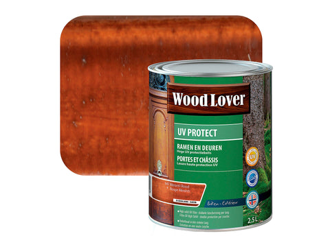 Wood Lover beits UV ramen & deuren 2,5l meranti rood #647