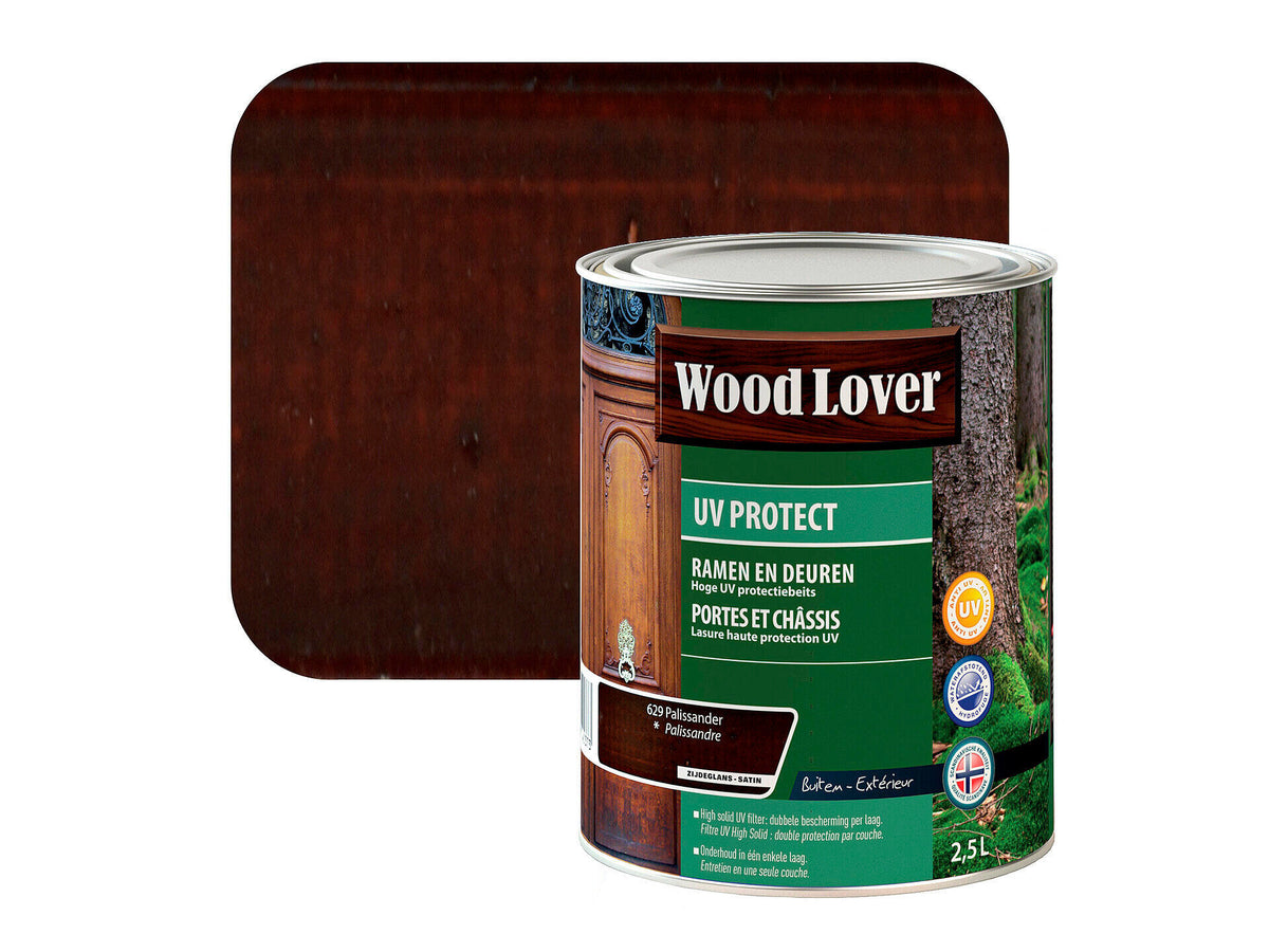 Wood Lover beits UV ramen & deuren 2,5l palissander #629