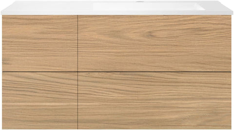 ONDERBOUW COFFEE 4 LADES 120 EIK  KLASSIEK+WASTAFEL RECHTS KUNSTMARMER WIT