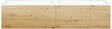 Onderbouw COFFEE 2 lades 140 duo eiken Decor urban +dubbele wastafel porselein zonder kraangat wit