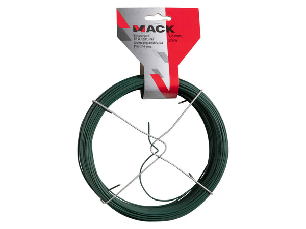 Mack fil à ligature 50m 1,8mm plastifié vert