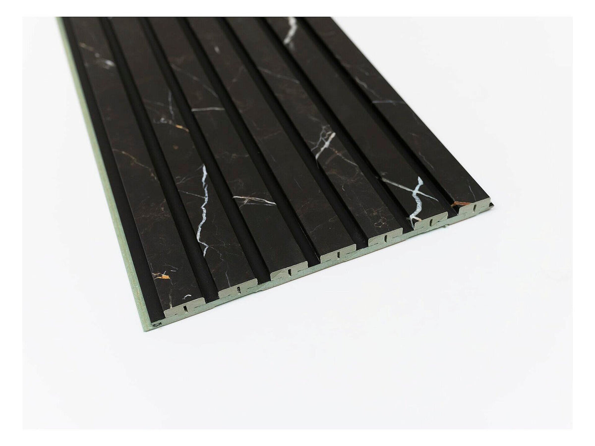 Maestro Latt Novo wandpaneel met 7 latjes 277x28,7 cm 1,662m² 16mm vochtwerend zwart/black marble 2 stuks