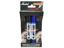 Markal Dura-Ink 60 marqueur permanent 3mm noir/bleu 2 pièces