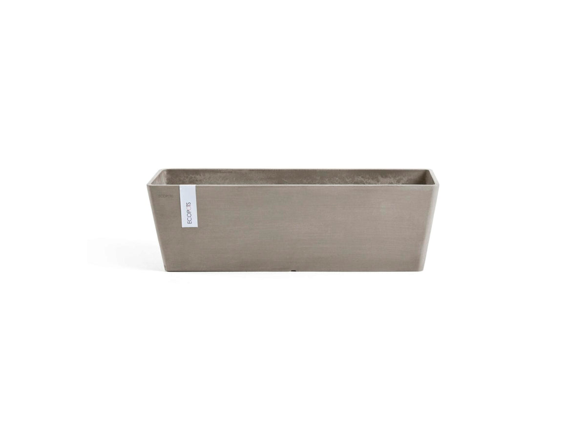 Ecopots bloembak recht taps 45cm taupe