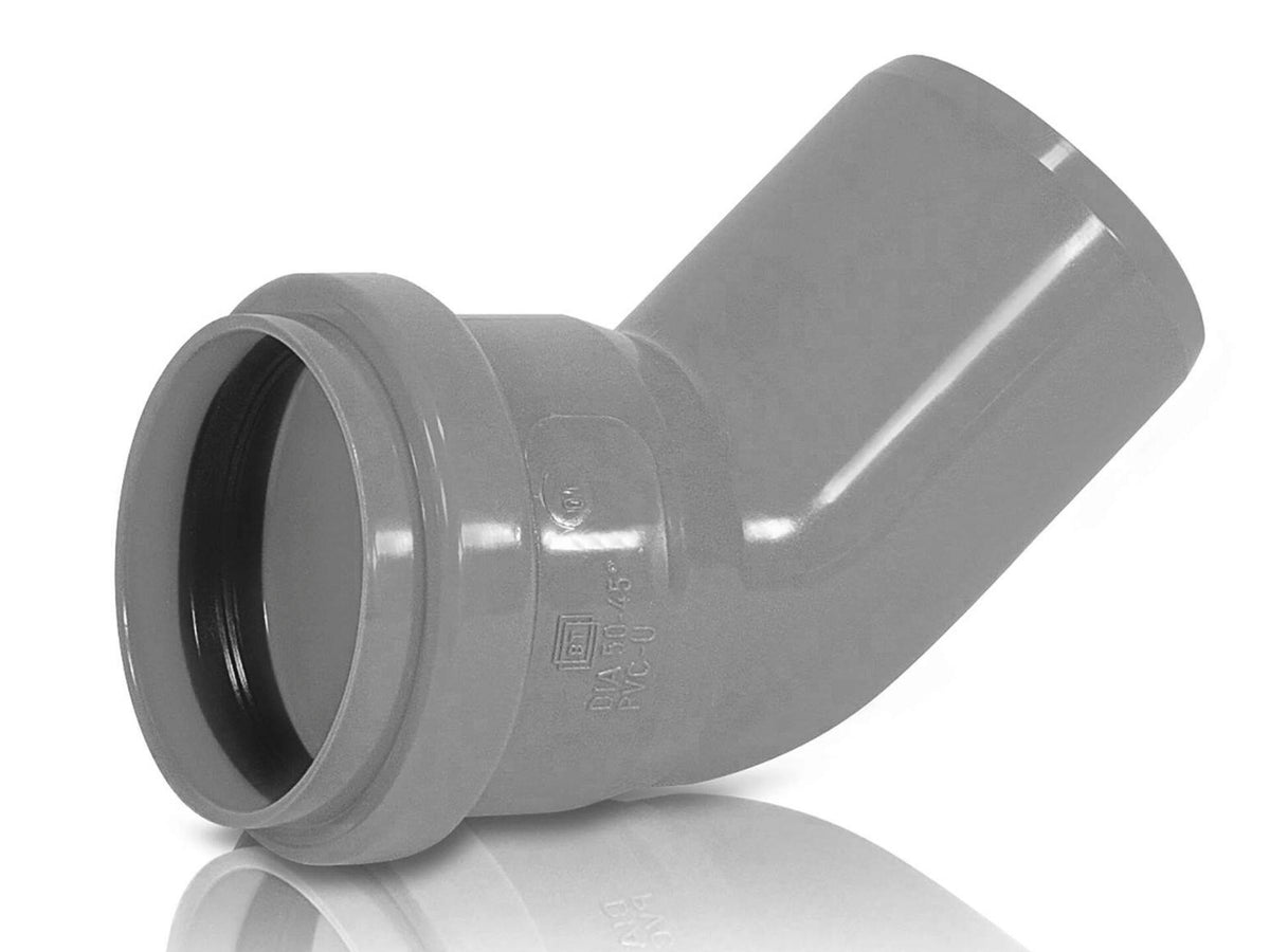 bocht MF 32mm 45° PVC grijs
