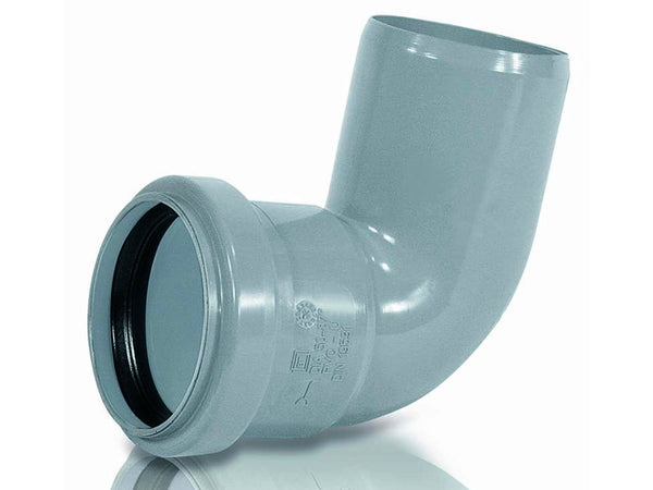 Coude MF 40mm 87° PVC gris