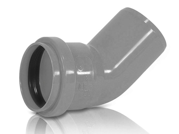 Coude MF 50mm 45° PVC gris