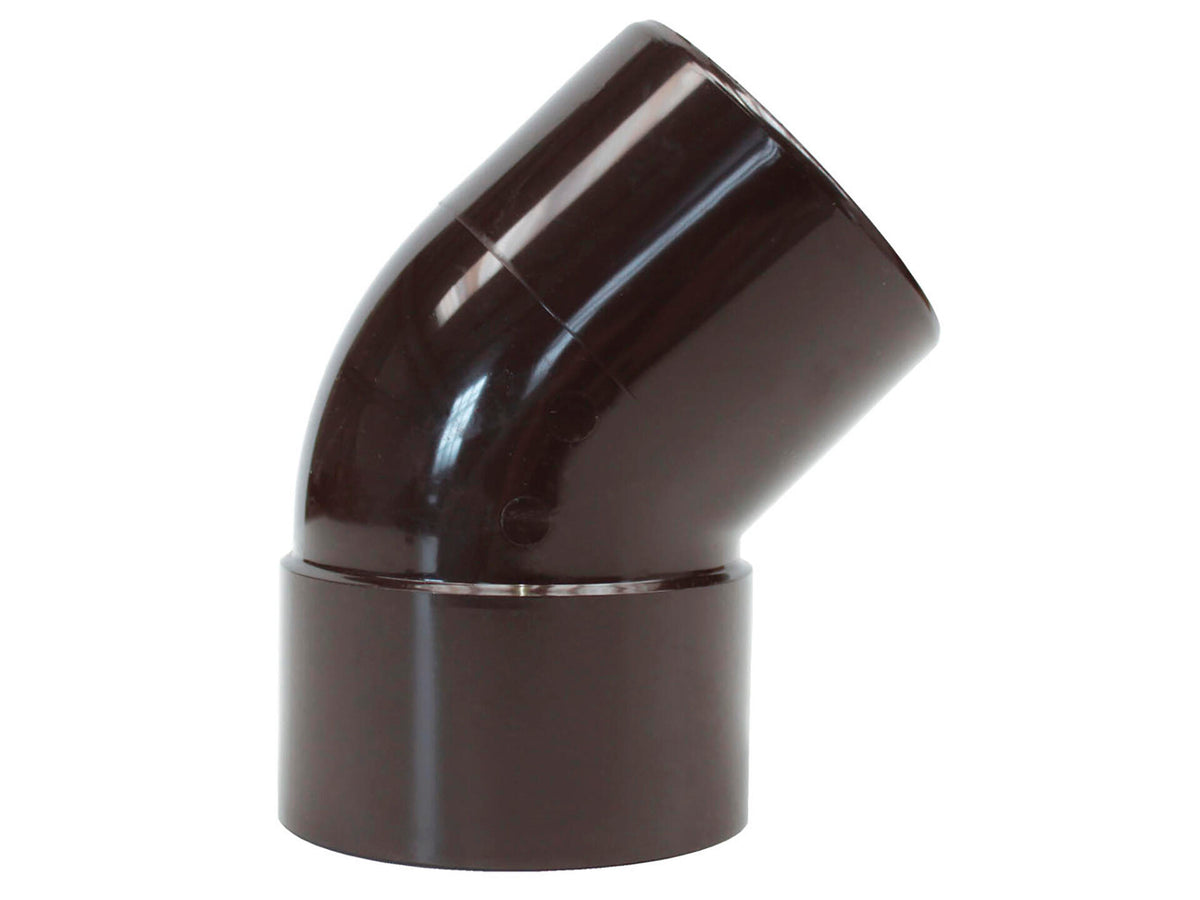 Scala bocht regenwaterafvoer 45° 80mm MF PVC bruin