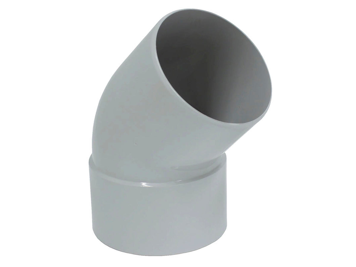 Scala bocht regenwaterafvoer 45° 80mm MF PVC lichtgrijs