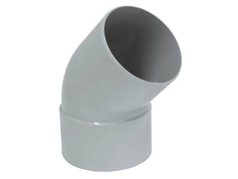 Scala bocht regenwaterafvoer 45° 80mm MF PVC lichtgrijs