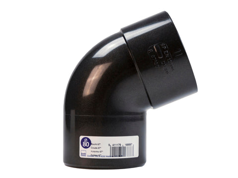 Scala bocht regenwaterafvoer 67° 80mm PVC cgm antraciet