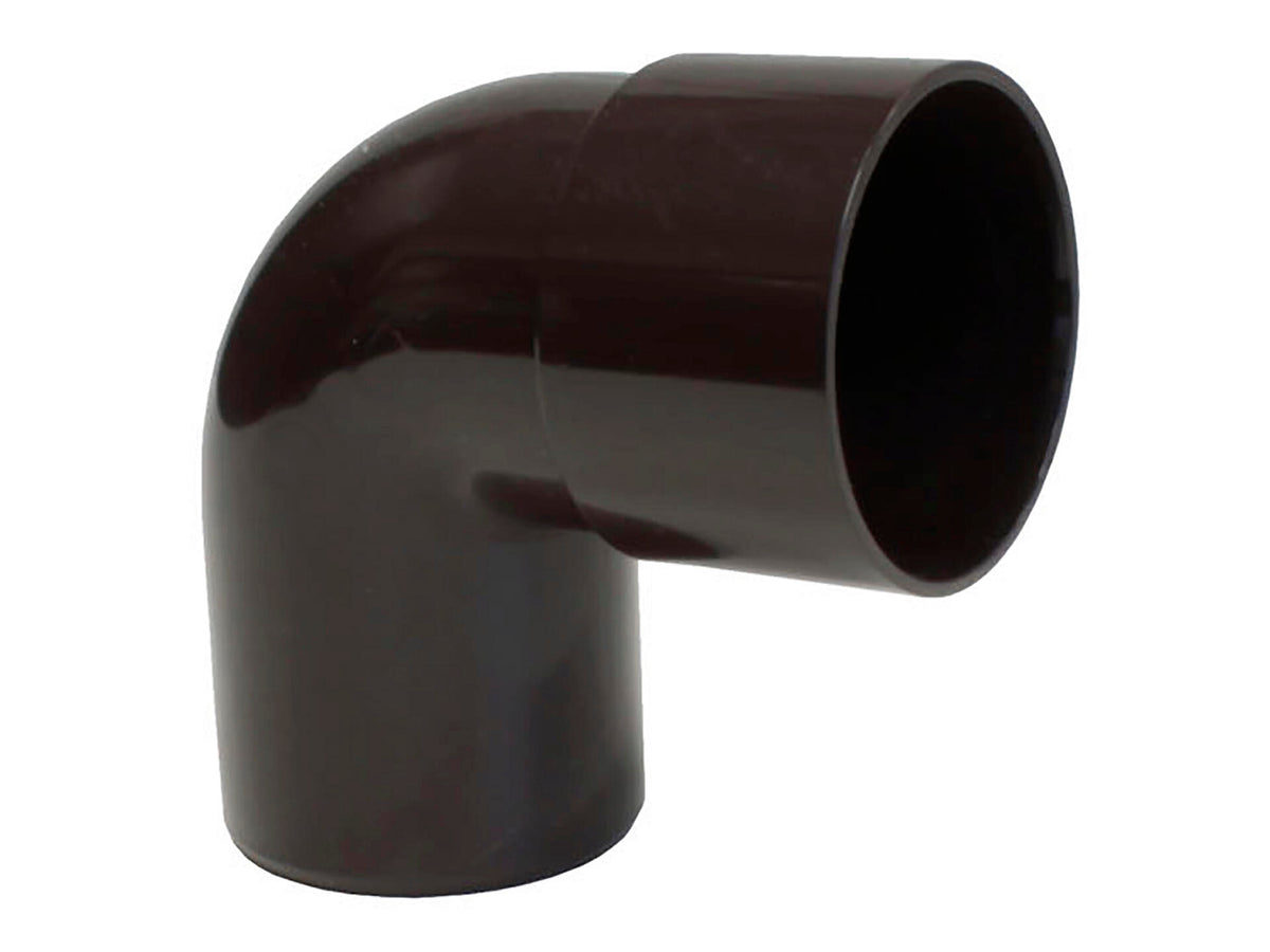 Scala bocht regenwaterafvoer 87° 50mm MF PVC bruin