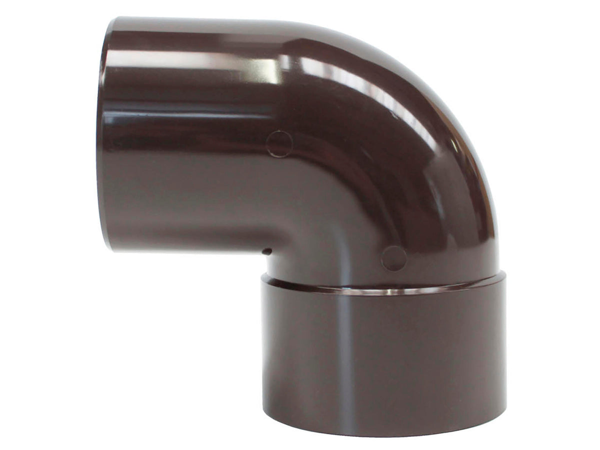 Scala bocht regenwaterafvoer 87° 80mm MF PVC bruin