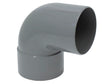 Scala bocht regenwaterafvoer 87° 80mm MF PVC donkergrijs