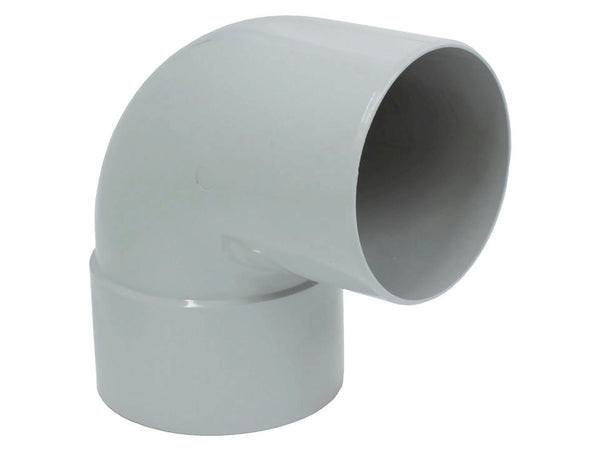 Scala coude pluvial pour gouttière 87° 80mm MF PVC gris clair
