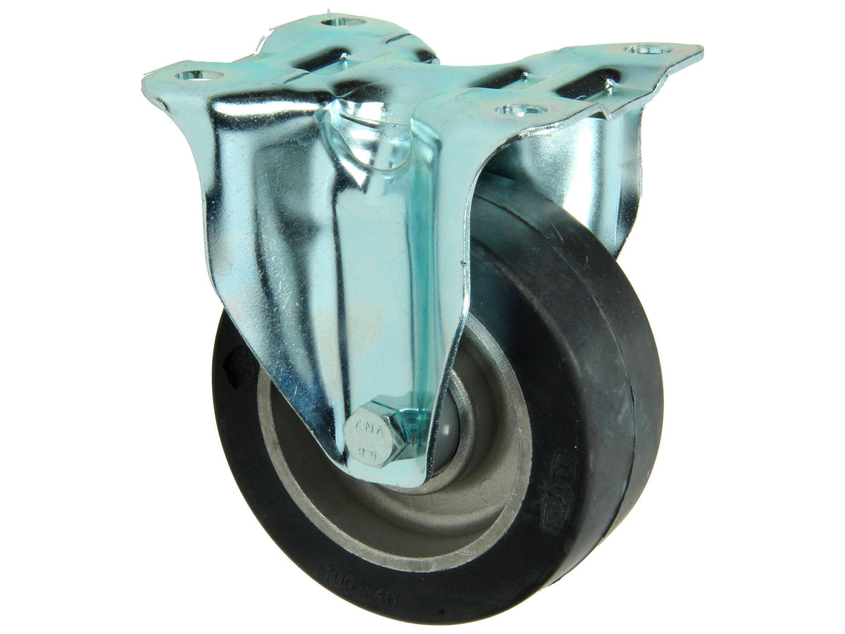 Mack bokwiel 100mm met polyurethaan loopvlak