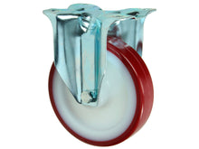 Mack bokwiel 125mm met polyurethaan loopvlak rood