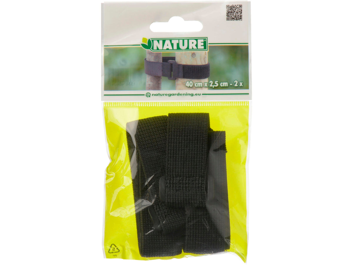 Nature boomband met gesp 40x2,5 cm 2 stuks