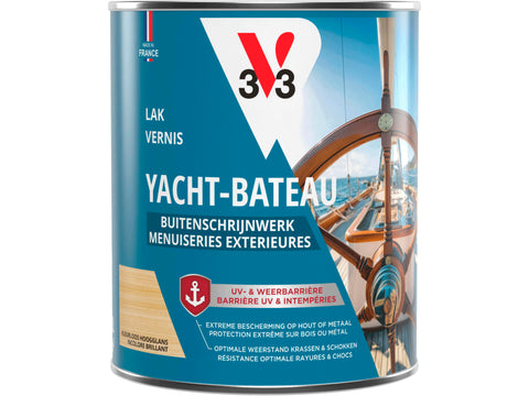 V33 boottvernis hoogglans 0,75l kleurloos
