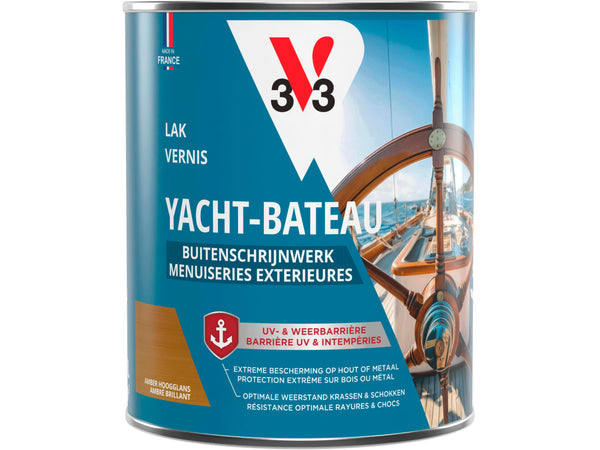 V33 bootvernis hoogglans 0,75l amber