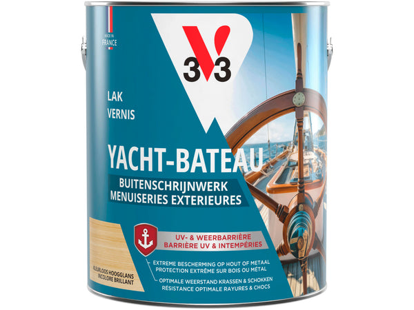 V33 bootvernis hoogglans 2,5l kleurloos