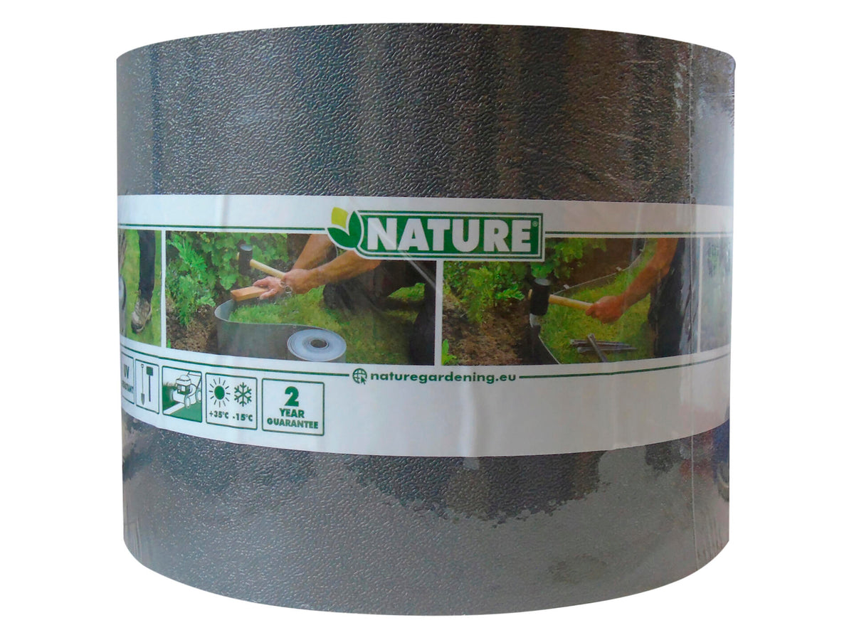 Nature borderrand 15cm 10m grijs