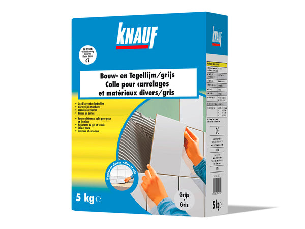 Knauf colle pour carrelages et matériaux divers 5kg gris