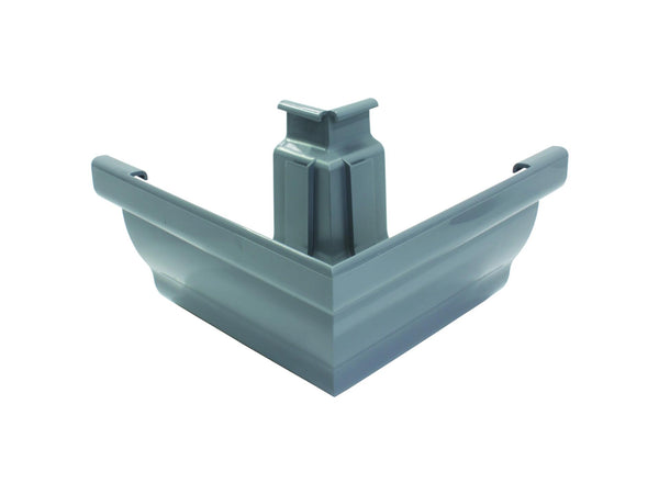 Scala buitenhoek voor dakgoot C140 PVC donkergrijs