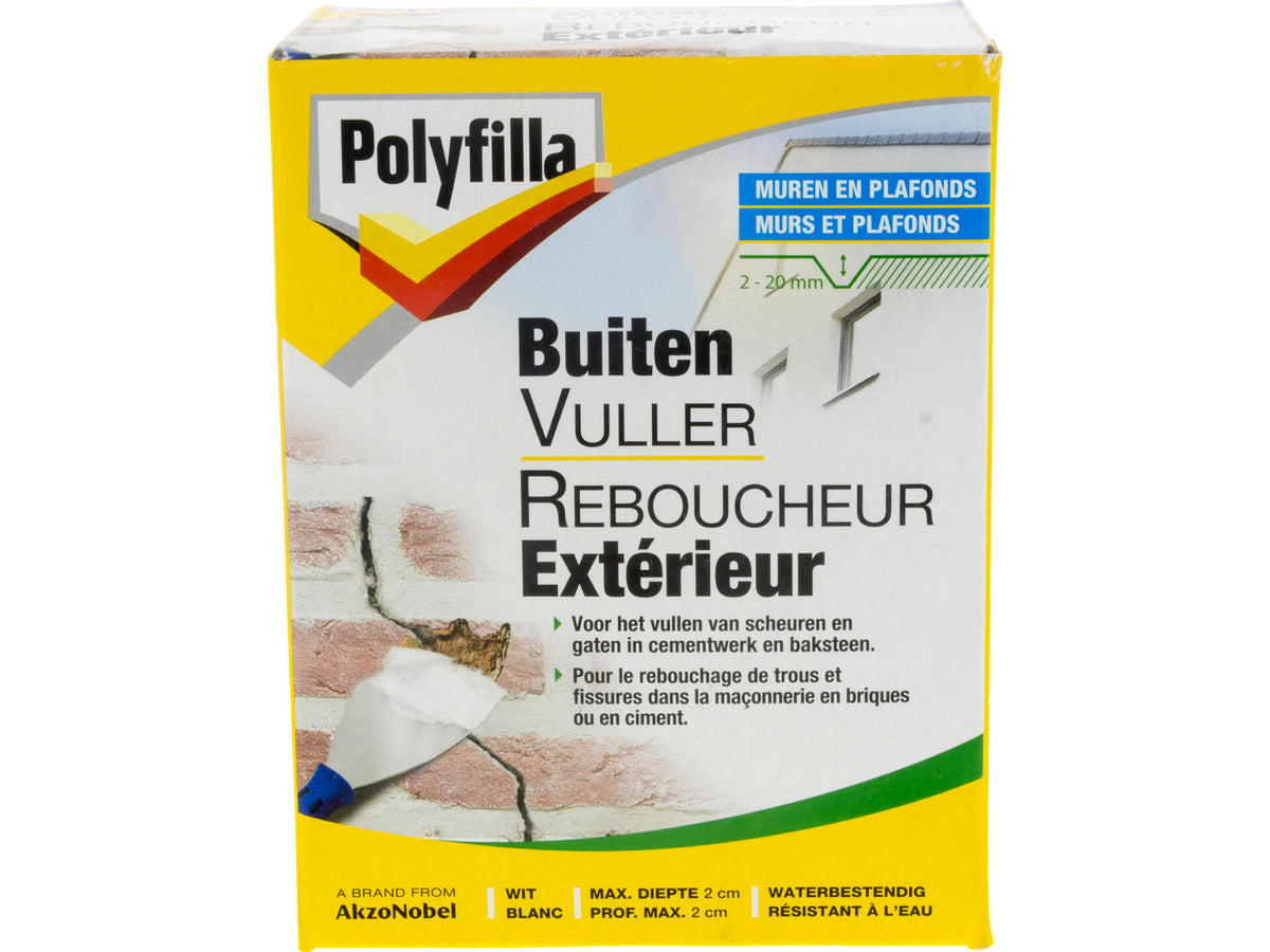 Polyfilla buitenvuller 1kg wit
