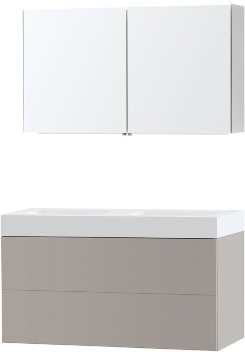 MEUBEL PURO DUO GRIJS 120 SOLID PURO SPIEGELKAST